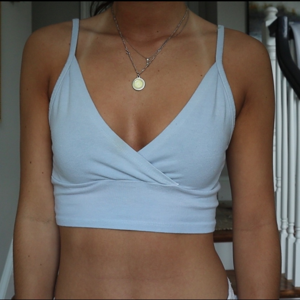 Brandy Melville Blue Crop Top